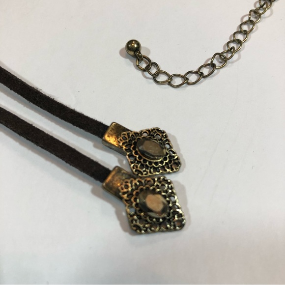 27” Brown Leather Necklace with Sliding Charm - Picture 6 of 6